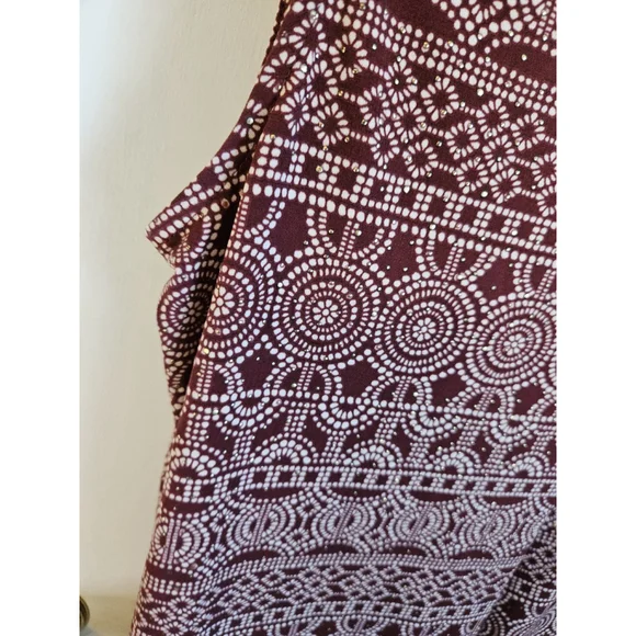 Rafaella Petite XS Sleeveless Top Red Geo Print - Picture 6 of 9